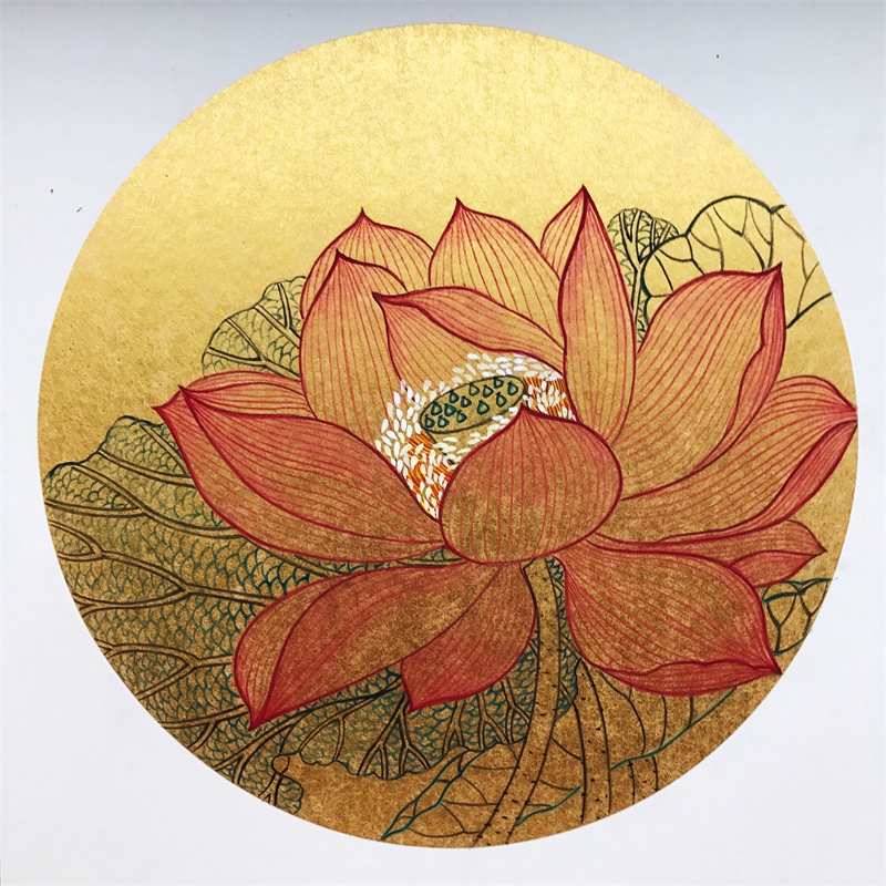 13《荷花临翠》27cmx24cm纸本2017.jpg