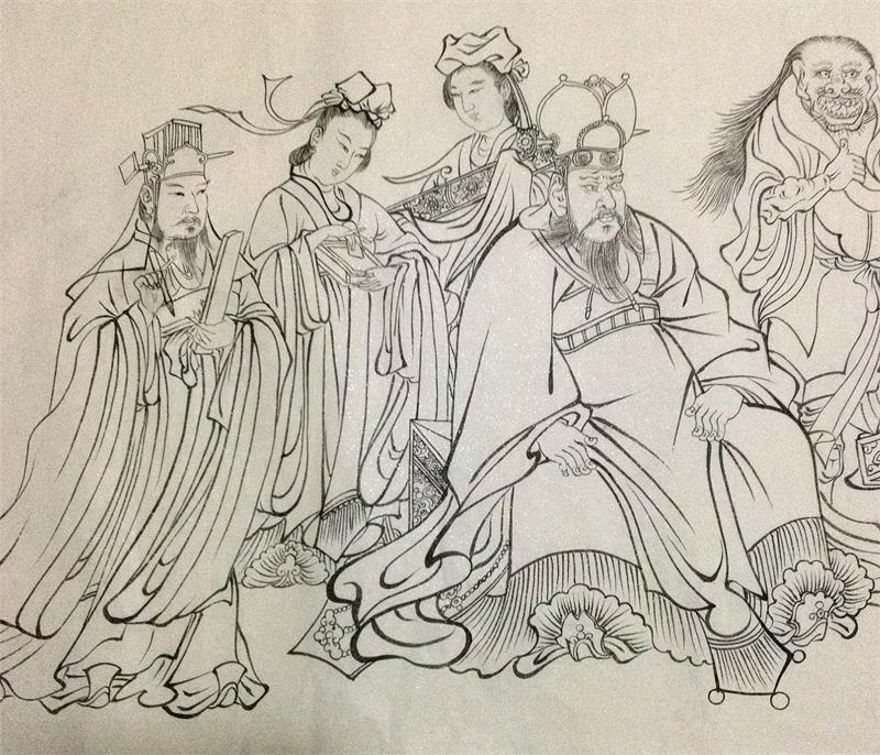 赵正辉 摹送子天王图(局部.jpg