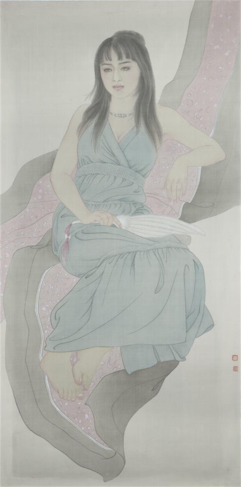 二十四节气系列·谷雨花重 139x69cm 2014年 于栋华—四季之春·桃之