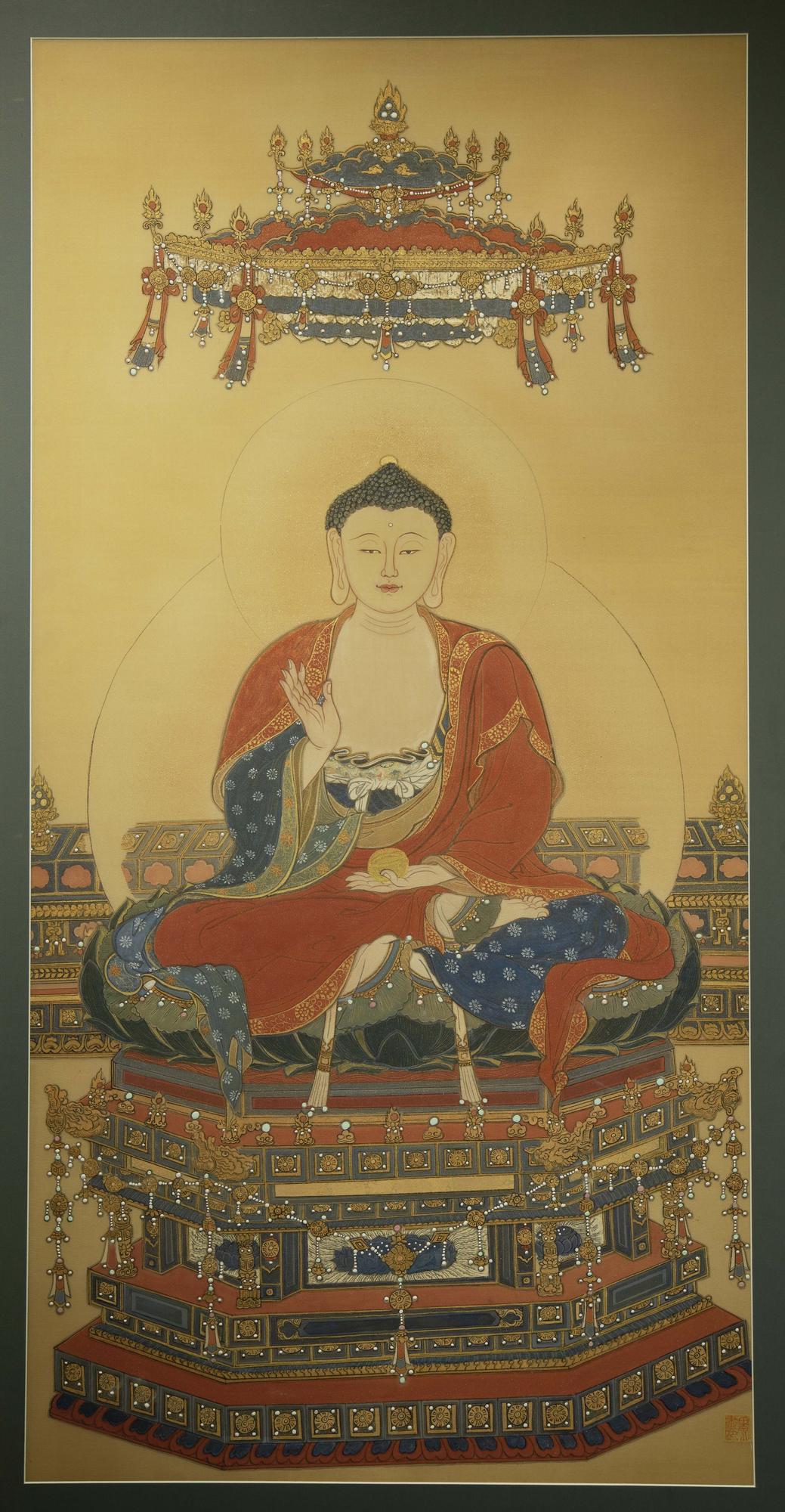 1《药师三尊之一》绢本.jpg