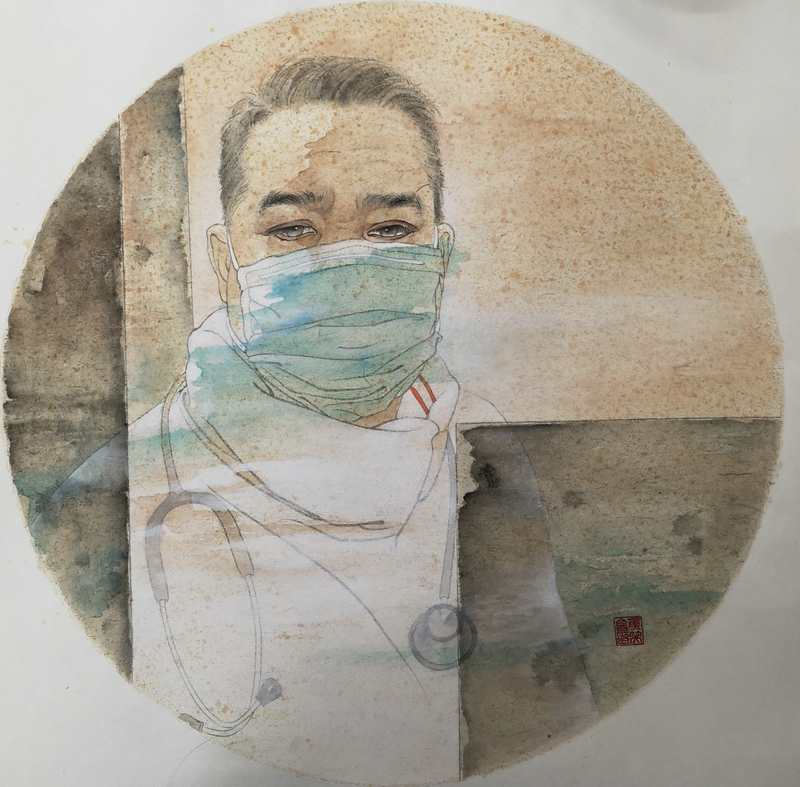 焦笑会《白色曙光》50cmx50cm.jpg