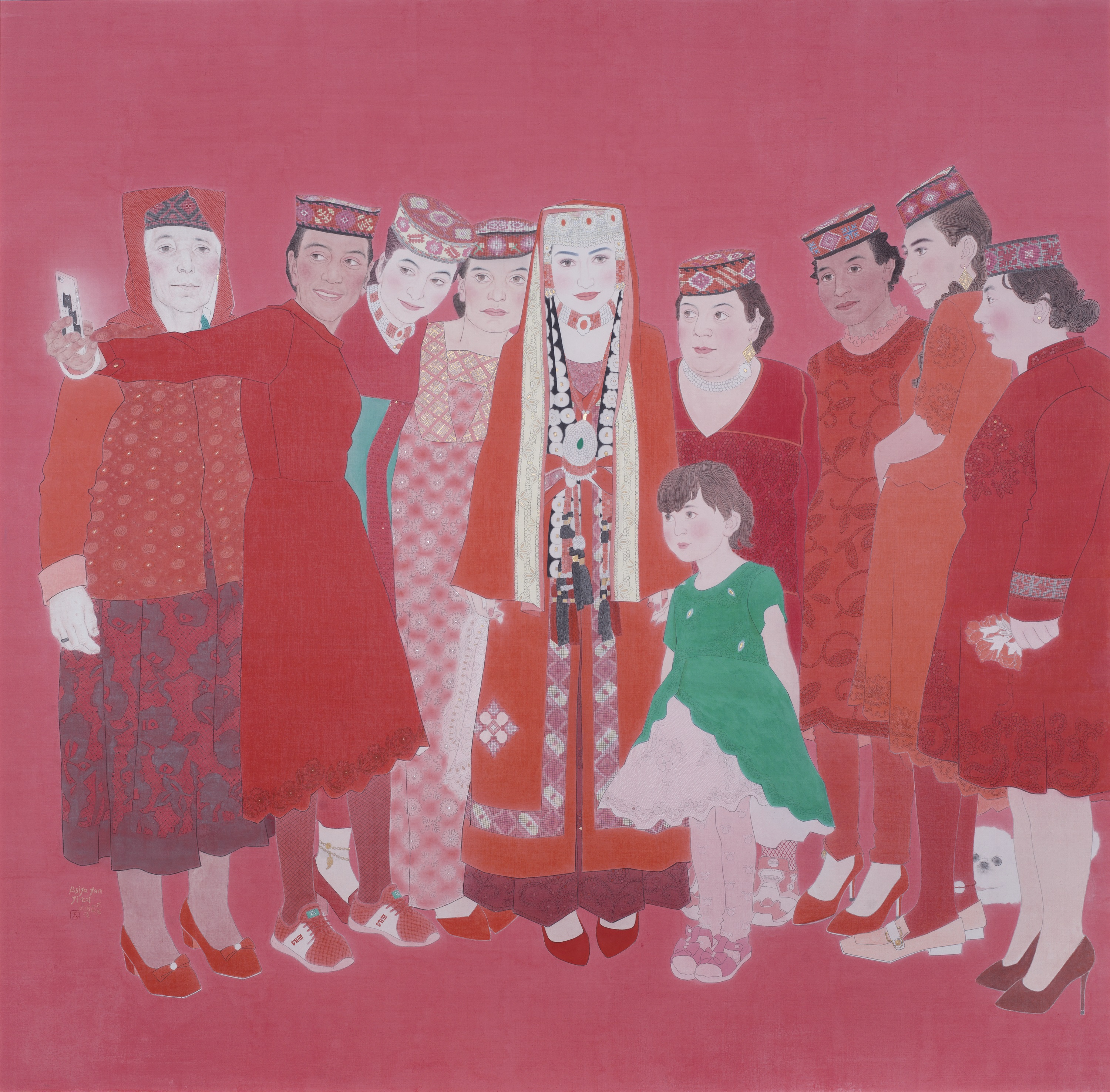 1《塔吉克祝福》 （参加第13届全国美展为进京作品）199cm×193cm 绢本设色2019.jpg
