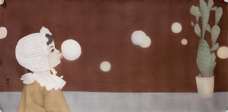 童年—吹泡泡40cmx80cm.jpeg