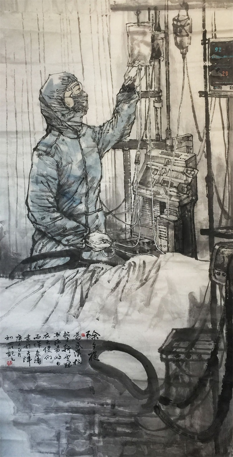王春涛《除夕夜》136cmx68cm水墨纸本.jpg