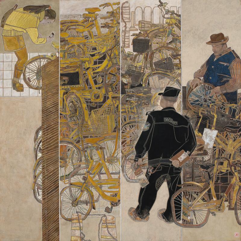 3-《走过40年》 195cm×195cm 赵峰、马丽 2019年 工笔重彩.jpg
