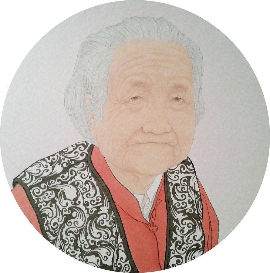 8-《朱颜系列▪当你老了》45cmx45cm纸本2017年.jpg