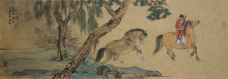 古道马迟 高柳乱蝉栖 25x76cm.JPG