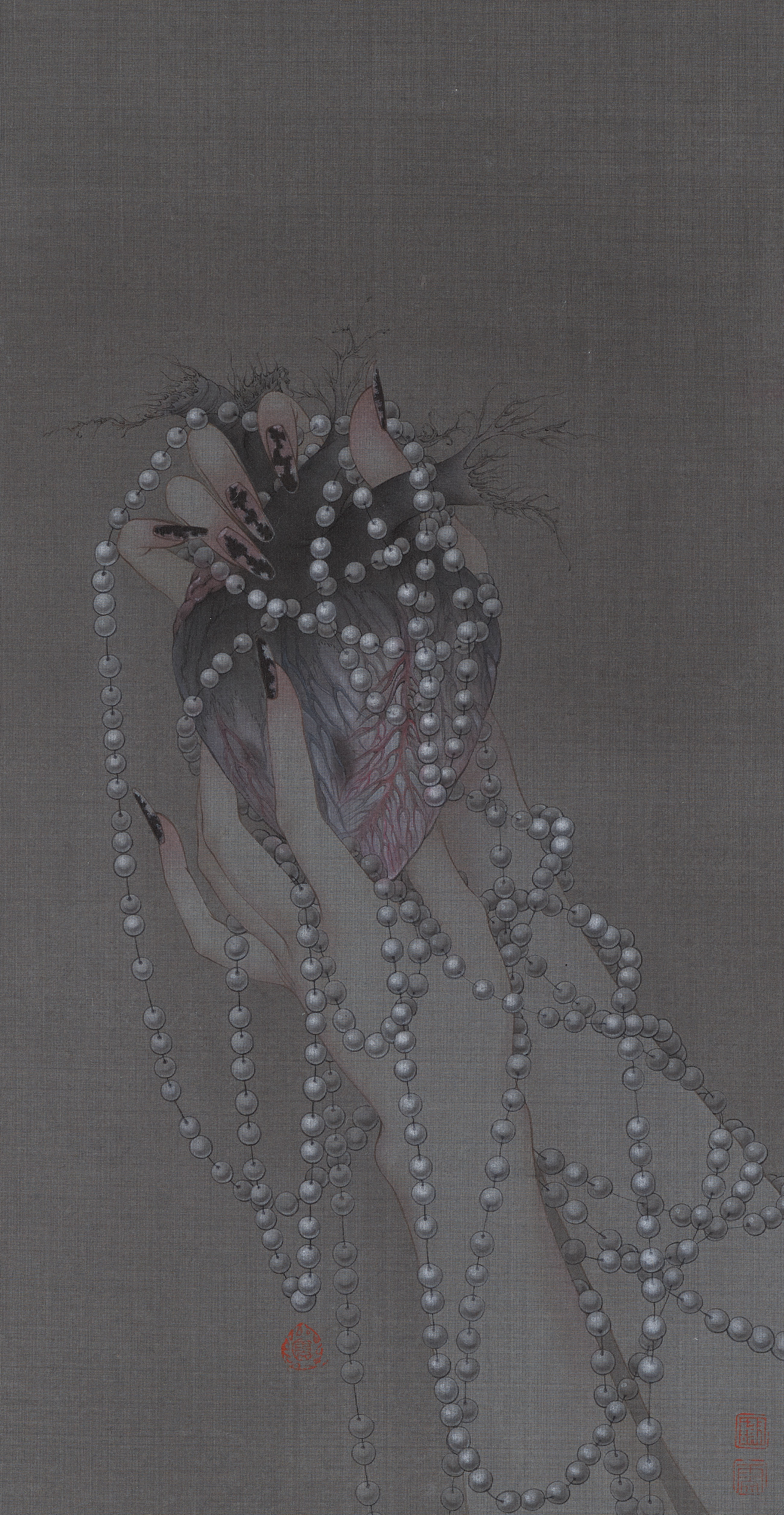 2-《驯化》系列之一42.5cmx22cm绢本设色2019年.jpg