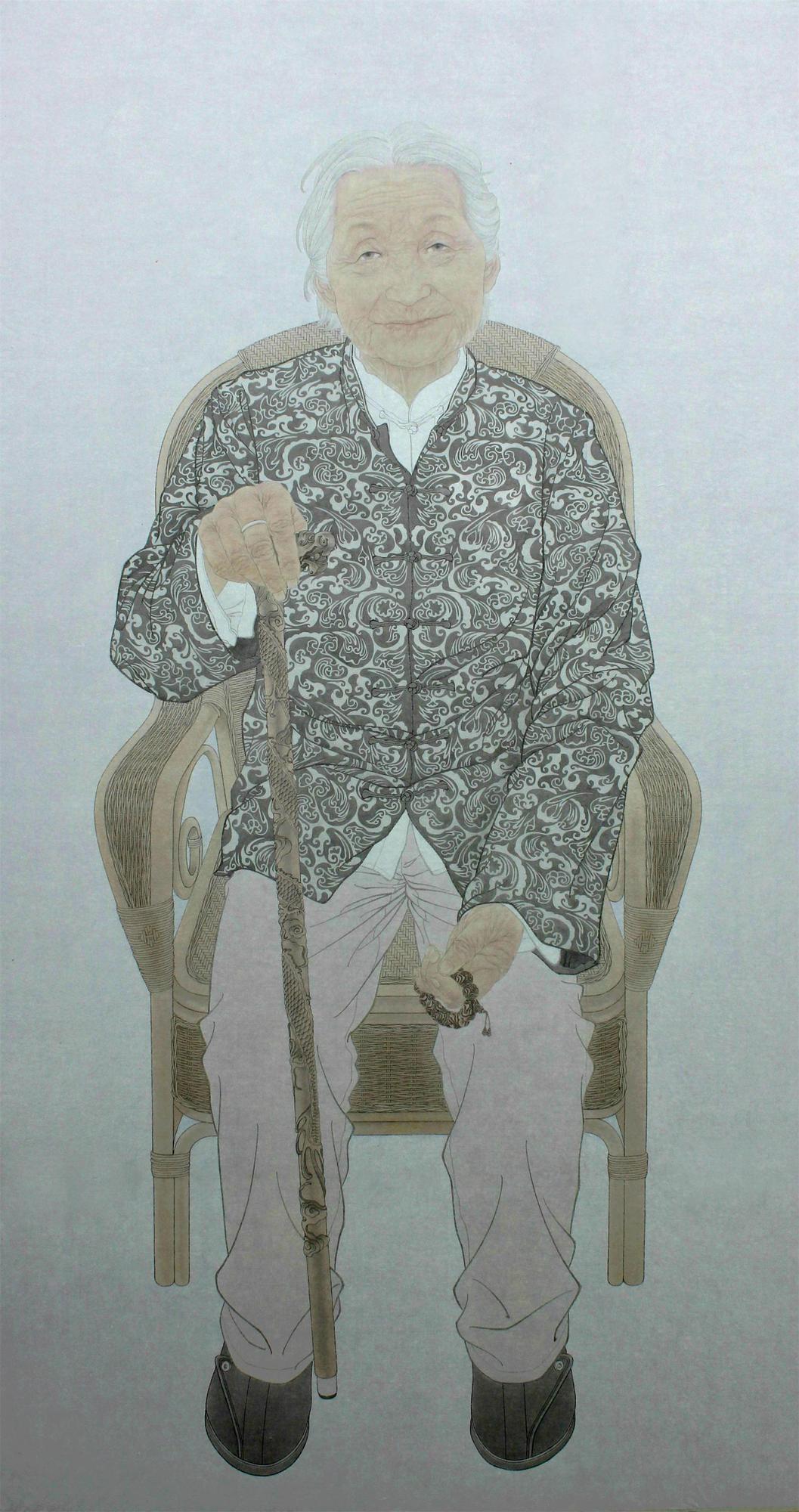12-《耄耋系列-鬓丝禅榻》175cmxx95cm纸本2014年.jpg