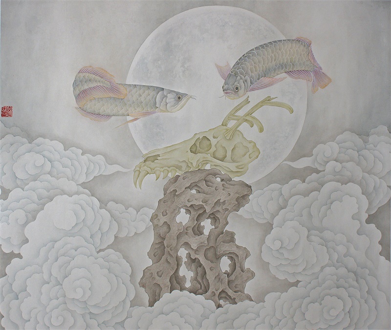 李聪 《大荒-龙迹》 纸本设色 75×63cm 2014年.jpg