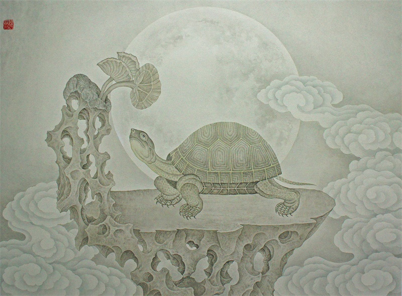 李聪 《大荒-千年孤独》 纸本设色 60×81cm 2015年.jpg