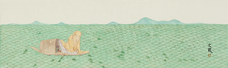 泛舟 纸本水墨  徐大明 2019  115cm X 34cm.jpg