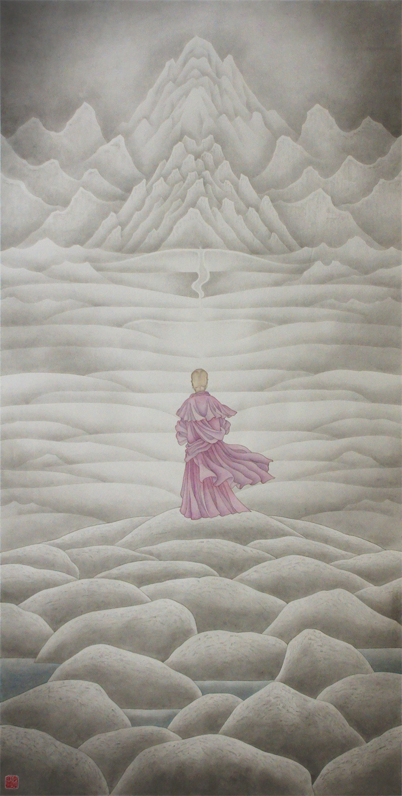 李聪 《灵山》 纸本设色 138×69cm 2017年.jpg