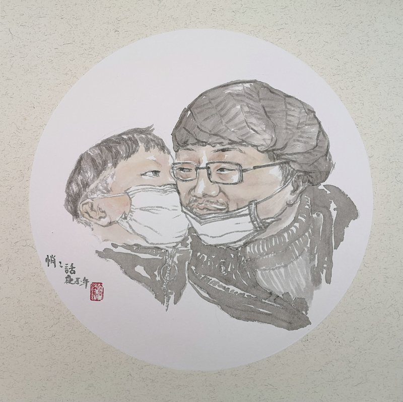高玉倩《悄悄话》50cmx50cm.jpg