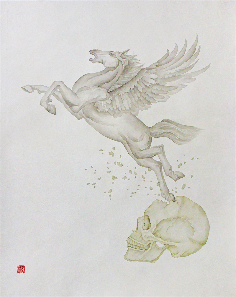 李聪 《勇气》 纸本设色 79×60cm 2017年.jpg