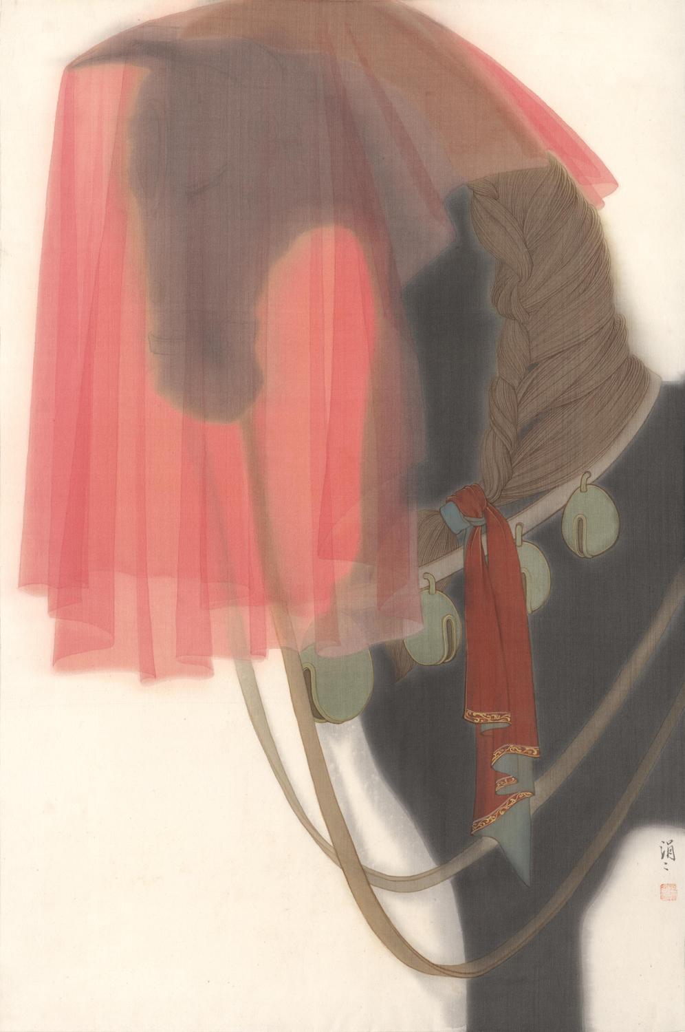 《声声慢-无言》60X90 绢本重彩中国艺术研究院收藏.jpg