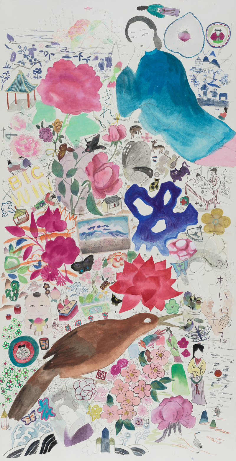 《半摇青天图》+纸本设色+136x70cm+2017年_1.jpg