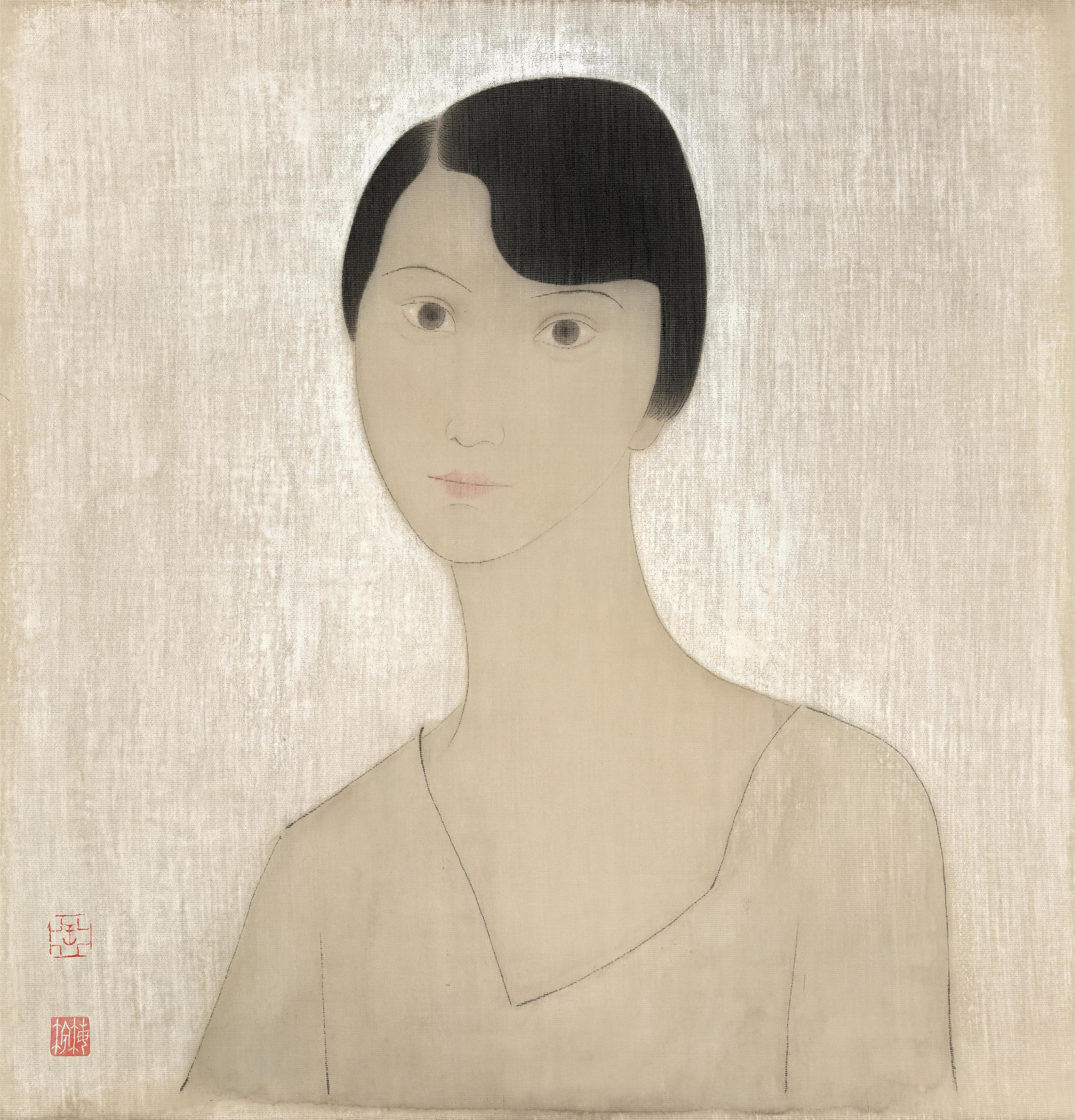 14《晓菲》50cmx50cm绢本重彩2020年.jpg
