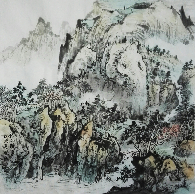 创作作品《秋山晚翠》.jpg