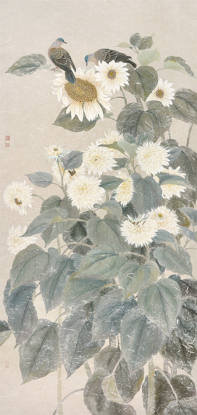 工笔画大展优秀奖(辽宁省辽河美术馆) 2008年 《太阳花》入选2008奥林