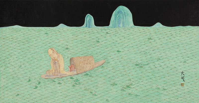 卧游 纸本水墨  徐大明 2019  98cm X 51cm.jpg