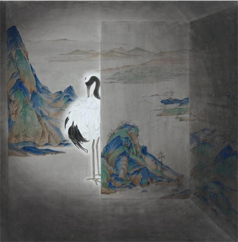 冯晓惠—空气中的视听与幻觉之一68cmx68cm纸本重彩2017.jpg