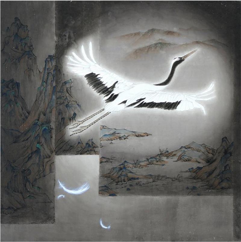 冯晓惠—空气中的视听与幻觉之二68cmx68cm纸本重彩2017.jpg