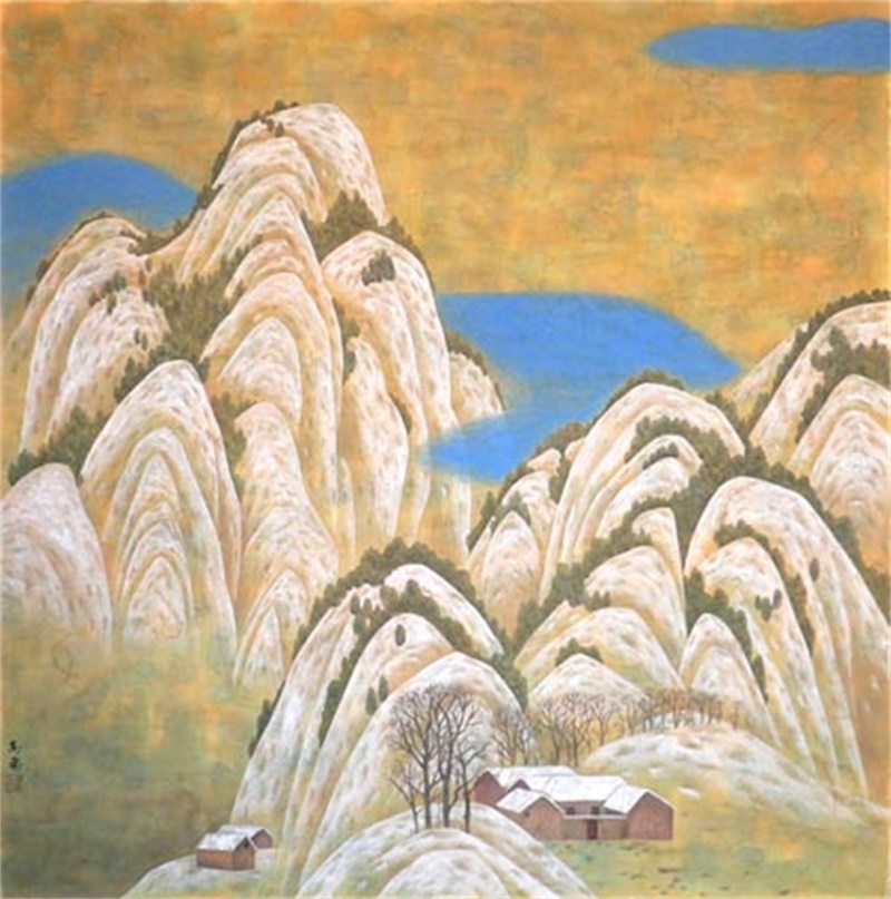 《薄雪初晴》  145×145cm