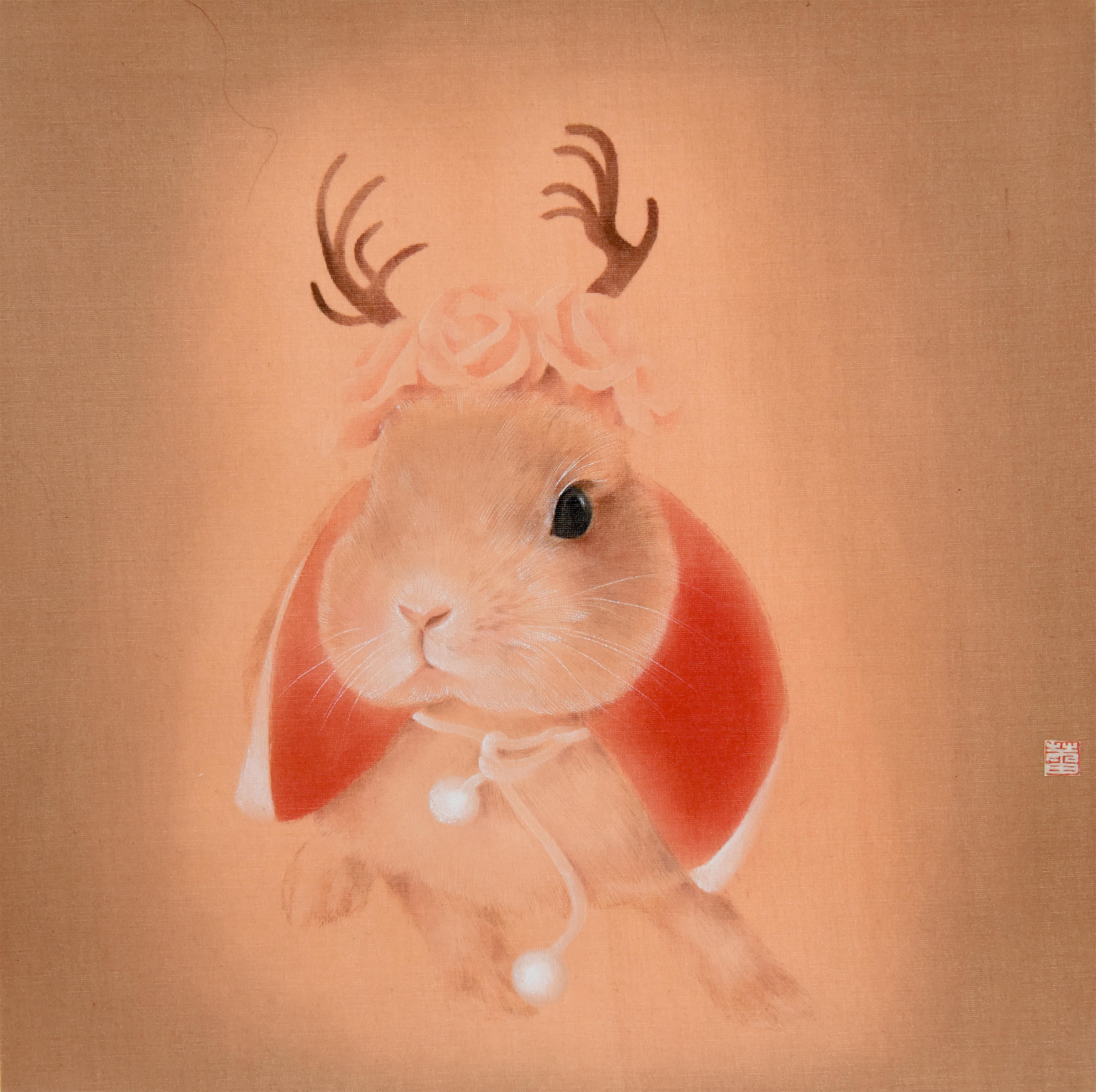 3《圣诞兔》25cmx25cm绢本2019.jpg