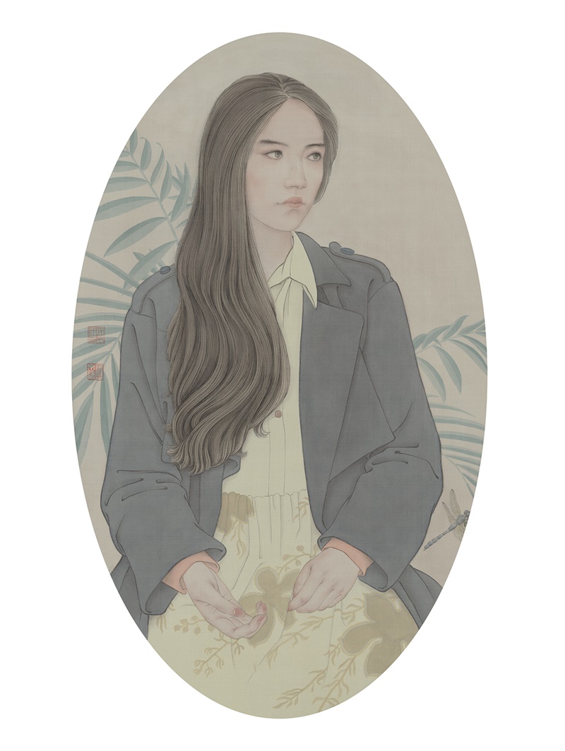《摩月-1》  79×58cm  绢本   2016