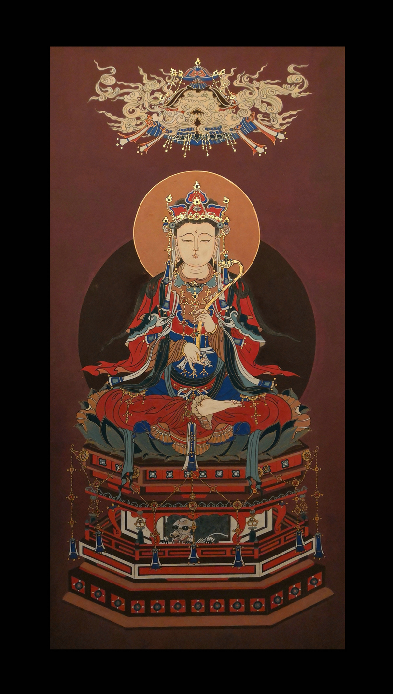 《文殊菩萨》138cmx69cm.jpg