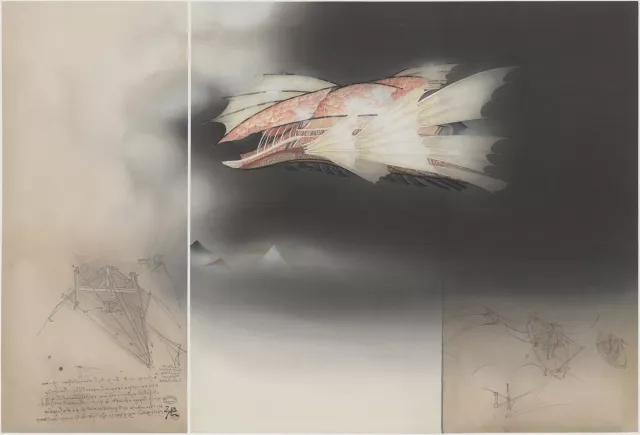 逍遥游—之翼 &nbsp;42cm × 66cm &nbsp;绢本设色 2017年