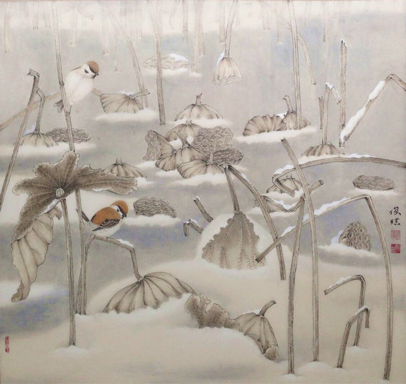 《寂·寒》       68cmx68cm     纸本水墨         2014.jpg