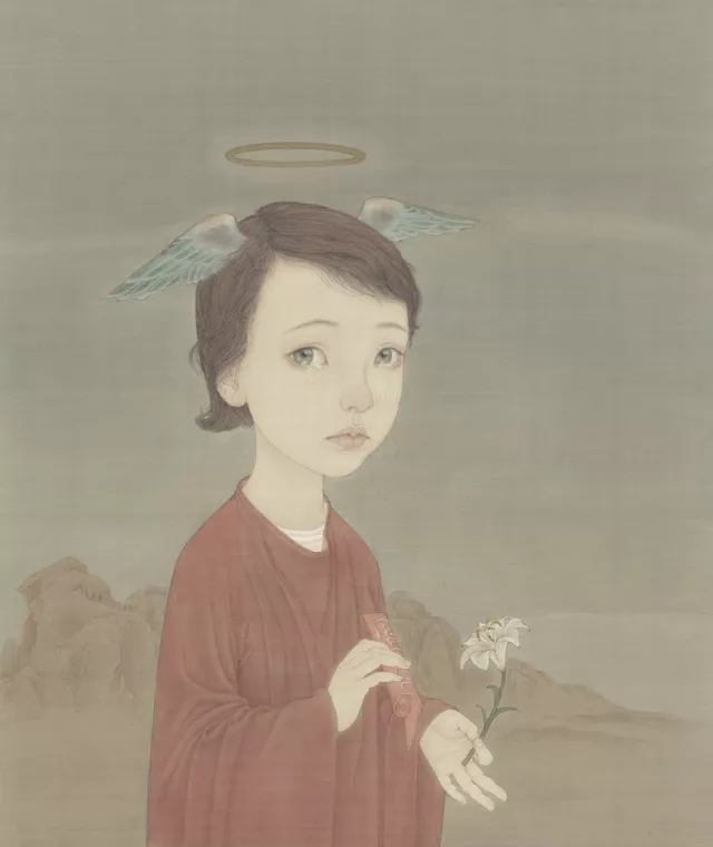 伊甸园·爱你如诗 &nbsp;67cm × 84cm &nbsp;绢本设色 2015年