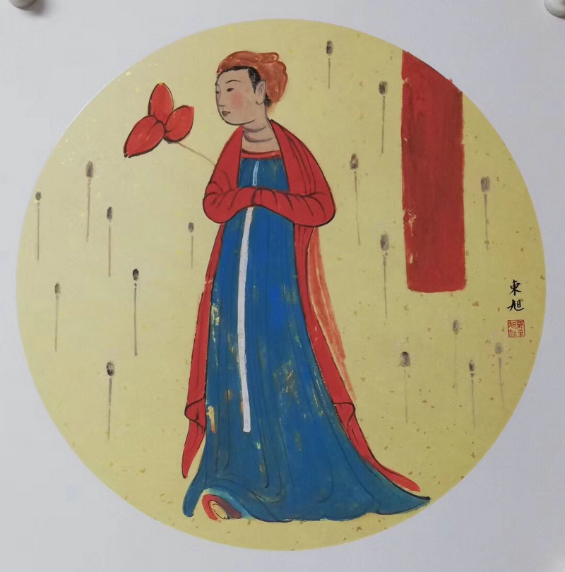 摹写《敦煌系列》之二42cmx42cm.JPG