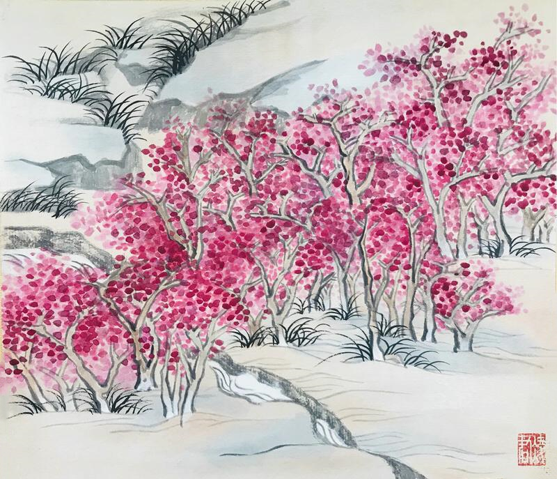 10《一樱一世界》24cmx27cm纸本2019.jpg