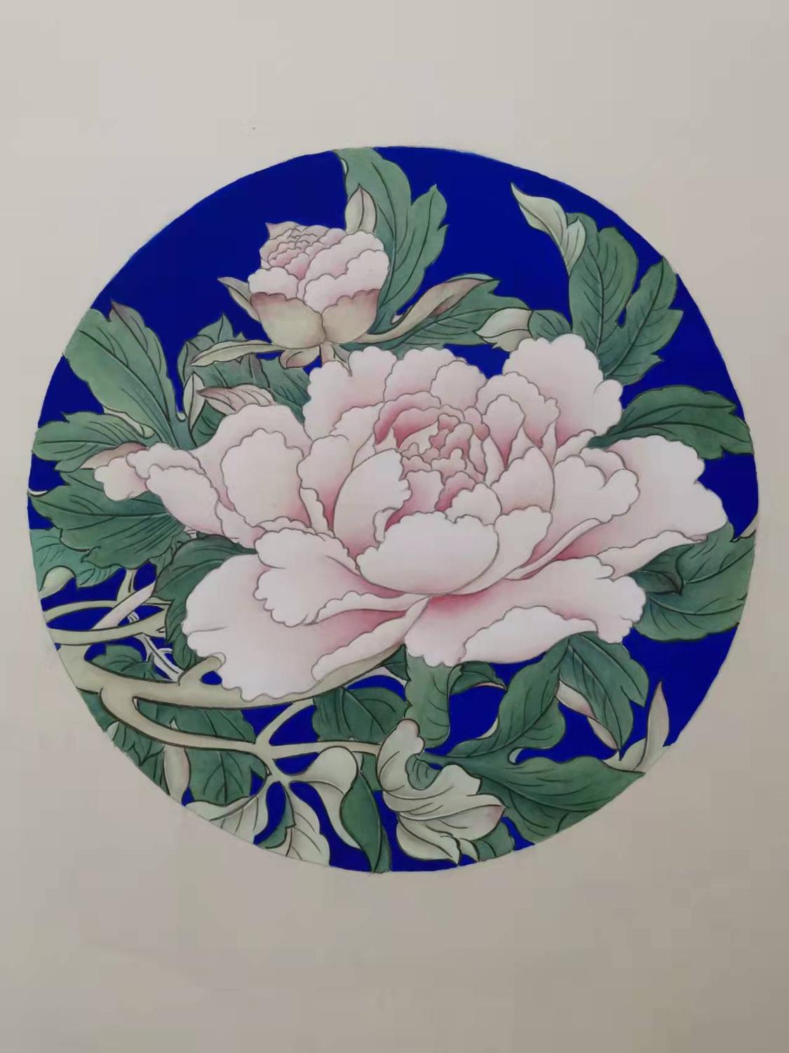 5《国色天香》 45cm×45cm工笔重彩2018年.jpg