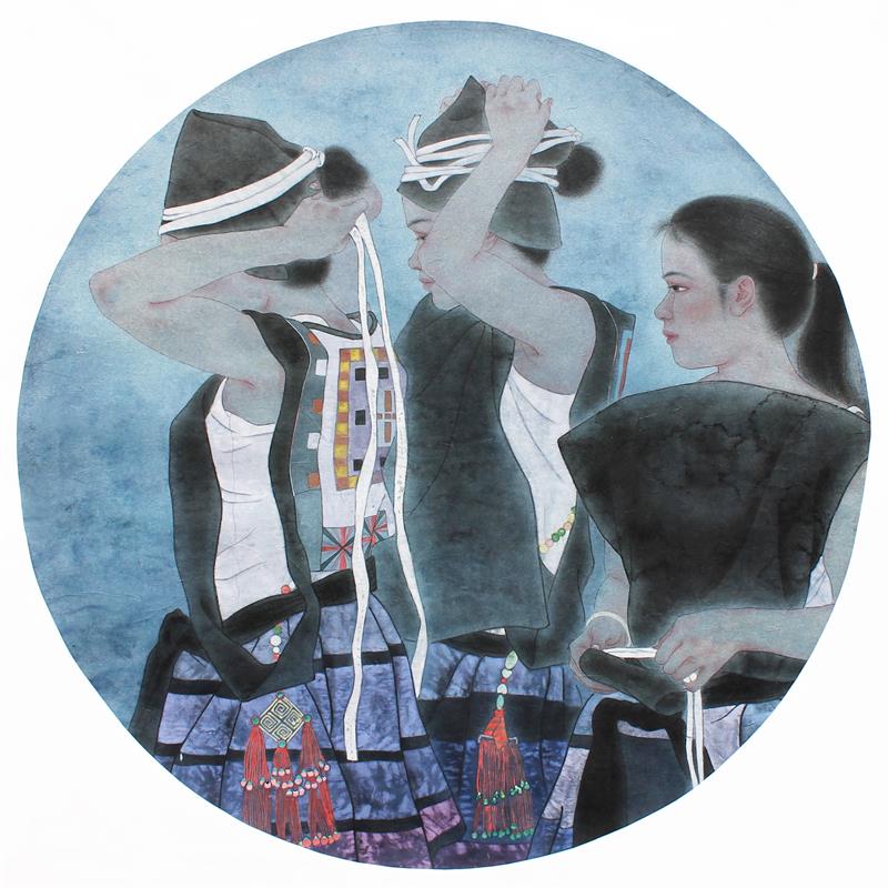 《妆》100cmx100cm 纸本 2011年.JPG