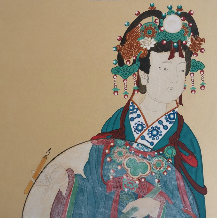 2《侍女（二）》45cmx45cm工笔重彩2020年.jpg