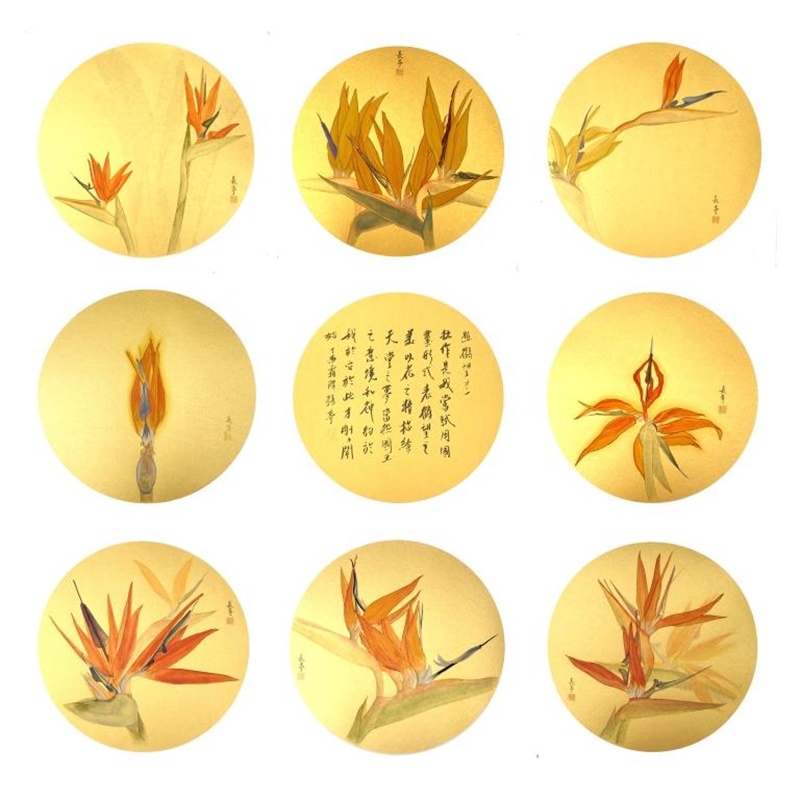 张婷 天堂之梦 120×120cm  泥金设色 2016.jpg