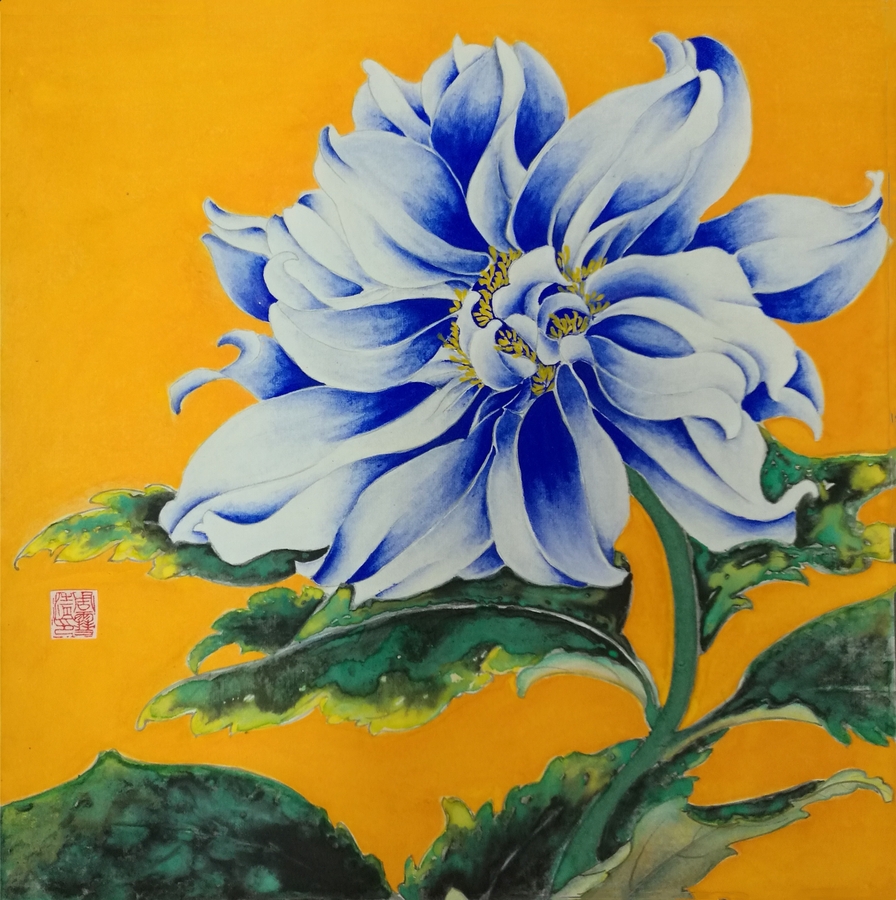 7《舞动》40cm×40cm工笔重彩2016年.jpg