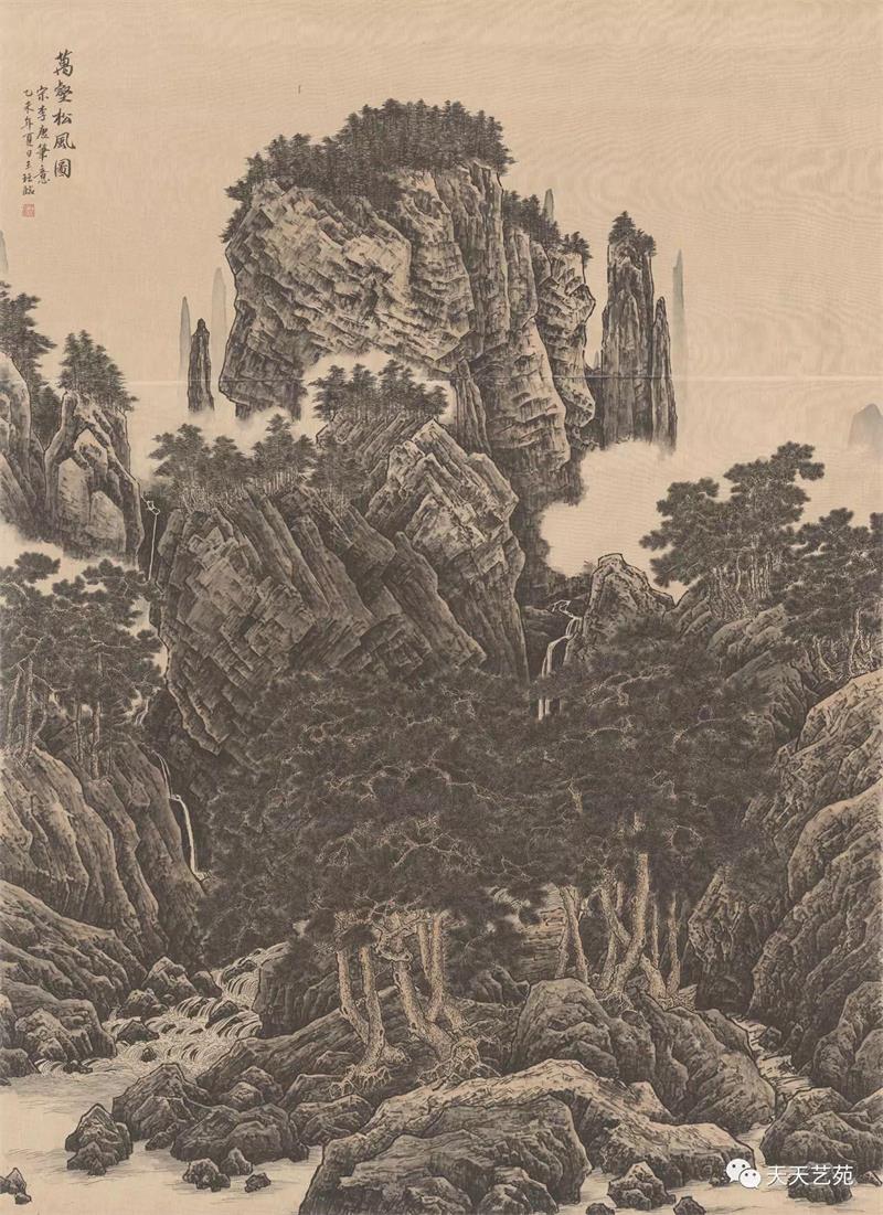 万壑松风图,李唐,188.7x139.8厘米,绢本设色,2015.jpg