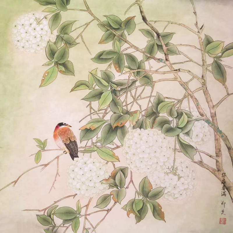 3《华庭春满》66cmx66cm 熟宣纸质.jpg