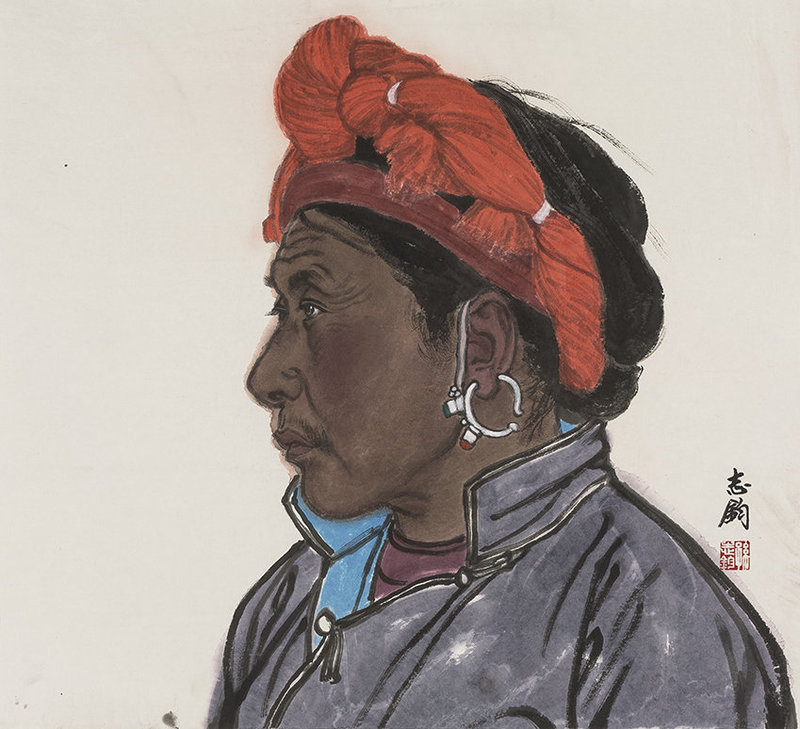 藏族人物肖像作品欣赏新疆人物肖像作品欣赏请点击进入开幕式现场苍穹