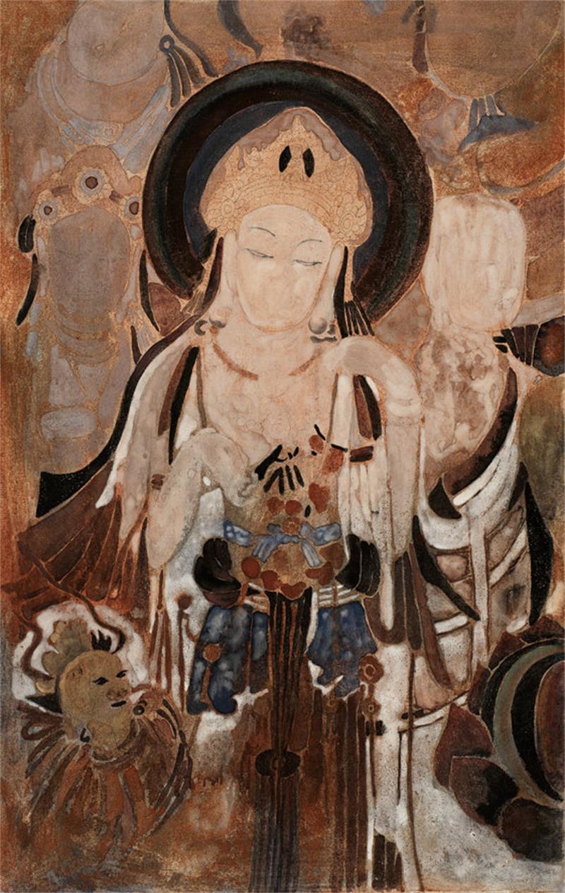 壁画之一(岩彩) &nbsp;60cm×45cm &nbsp;纸本设色 &nbsp;2009.jpg