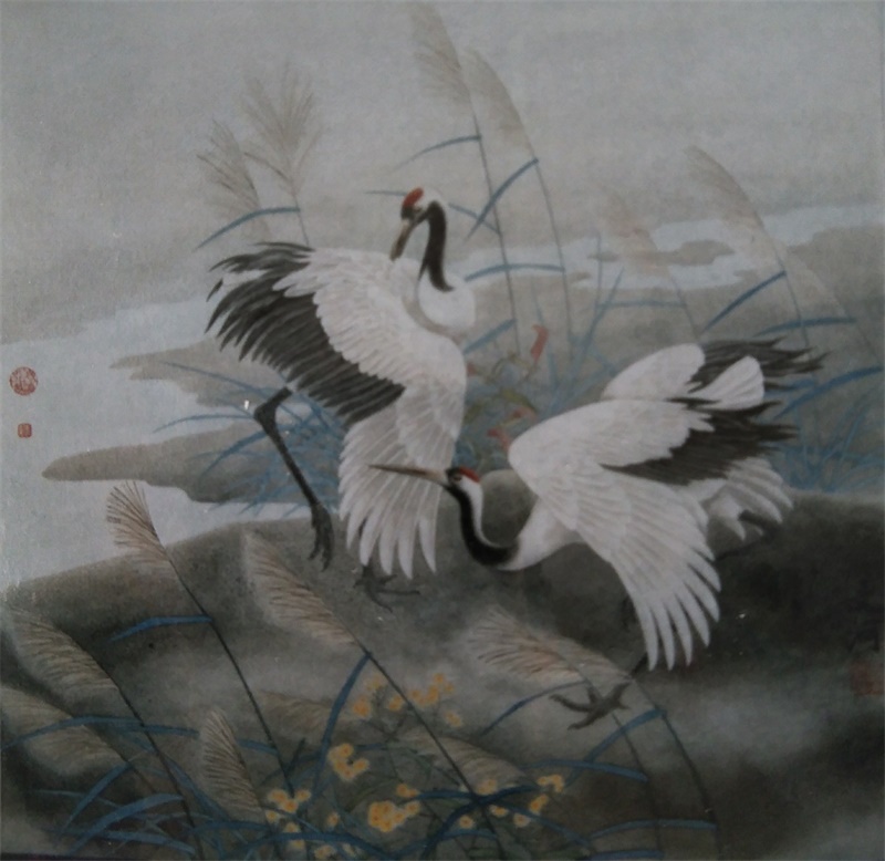 鹤舞清风 &nbsp;纸质 &nbsp;67x67 创作年代2000