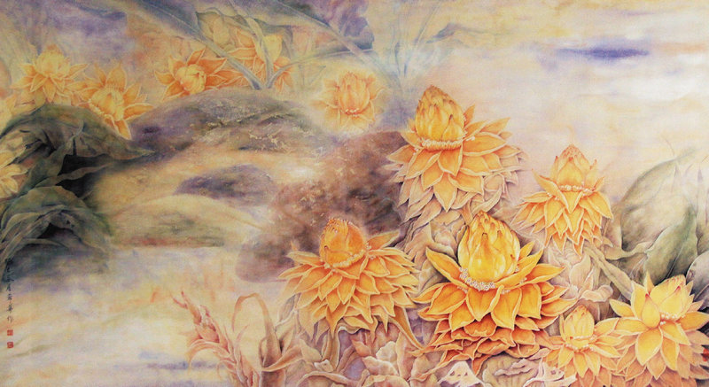 地涌金莲174×90 2014年全国工笔画展入选.jpg