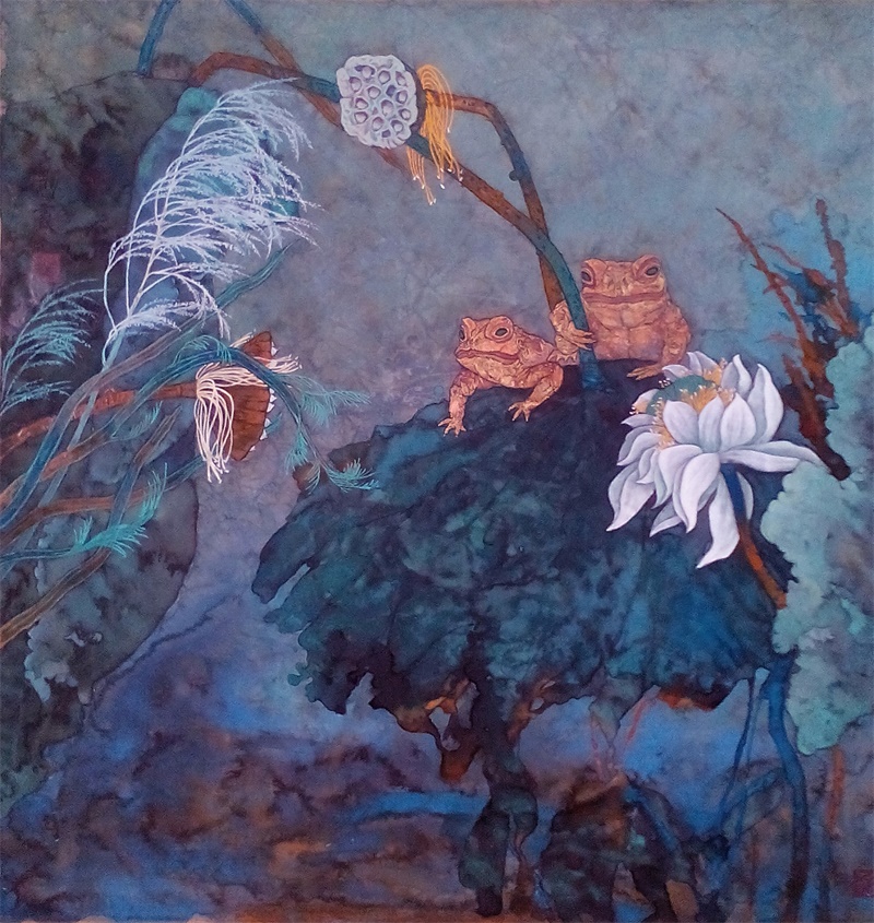 3,刘彩霞《蟾鸣系列-瞻》68x68cm工笔重彩 纸本 2016年作_副本.jpg